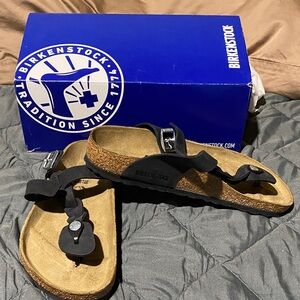 Birkenstock Black and Tan Men's Sandals